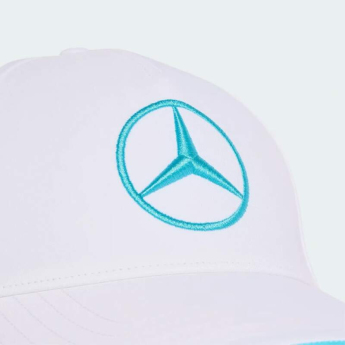 Mercedes AMG Petronas баскетболна шапка с козирка George Russell #63 white official Teamline Replica F1 Team 2026
