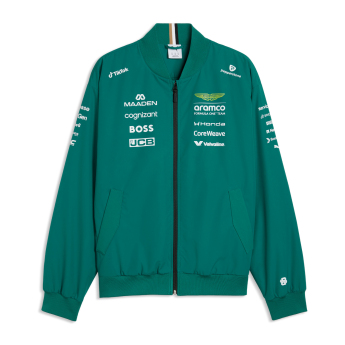 Aston Martin мъжко яке Bomber green official Teamline Replica F1 Team 2026