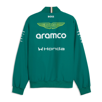 Aston Martin мъжко яке Bomber green official Teamline Replica F1 Team 2026
