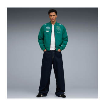 Aston Martin мъжко яке Bomber green official Teamline Replica F1 Team 2026