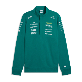 Aston Martin мъжки суитшърт Half Zip green official Teamline Replica F1 Team 2026