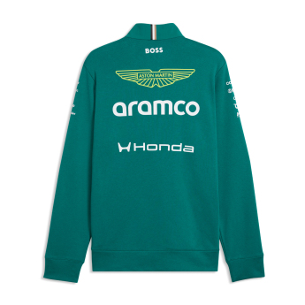 Aston Martin мъжки суитшърт Half Zip green official Teamline Replica F1 Team 2026