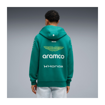 Aston Martin мъжки суитшърт с качулка green official Teamline Replica F1 Team 2026