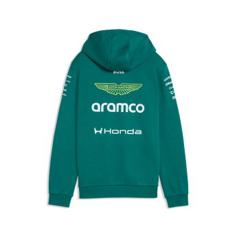 Aston Martin детски суитшърт с качулка green official Teamline Replica F1 Team 2026