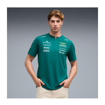 Aston Martin мъжка тениска Lance Stroll #18 green official Teamline Replica F1 Team 2026