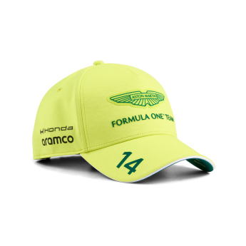 Aston Martin баскетболна шапка с козирка Fernando Alonso #14 yellow official Teamline Replica F1 Team 2026