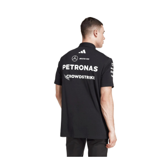 Mercedes AMG Petronas мъжка поло тениска black official Teamline Replica F1 Team 2025