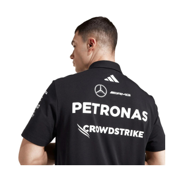 Mercedes AMG Petronas мъжка поло тениска black official Teamline Replica F1 Team 2025