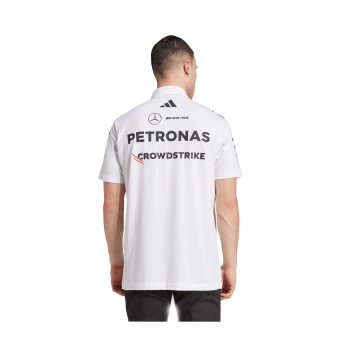 Mercedes AMG Petronas мъжка поло тениска white official Teamline Replica F1 Team 2025