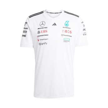 Mercedes AMG Petronas мъжка тениска white official Teamline Replica F1 Team 2025