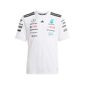 Mercedes AMG Petronas детска тениска white official Teamline Replica F1 Team 2025