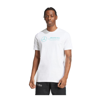 Mercedes AMG Petronas мъжка тениска Logo white F1 Team 2025