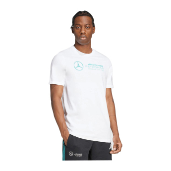 Mercedes AMG Petronas мъжка тениска Logo white F1 Team 2025