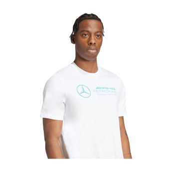 Mercedes AMG Petronas мъжка тениска Logo white F1 Team 2025