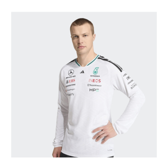 Mercedes AMG Petronas мъжка тениска с дълъг ръкав white official Teamline Replica F1 Team 2026