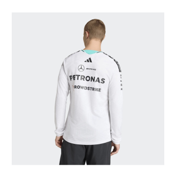 Mercedes AMG Petronas мъжка тениска с дълъг ръкав white official Teamline Replica F1 Team 2026