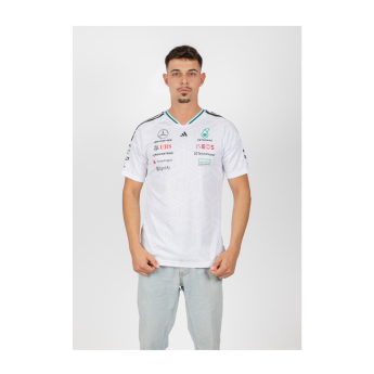 Mercedes AMG Petronas мъжка тениска white official Teamline Replica F1 Team 2026