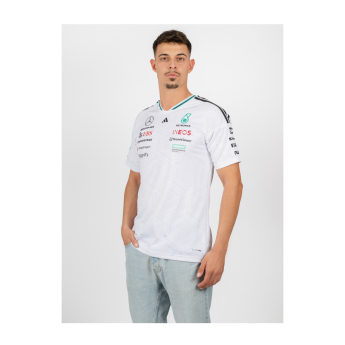 Mercedes AMG Petronas мъжка тениска white official Teamline Replica F1 Team 2026