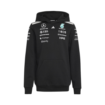 Mercedes AMG Petronas детски суитшърт с качулка black official Teamline Replica F1 Team 2026