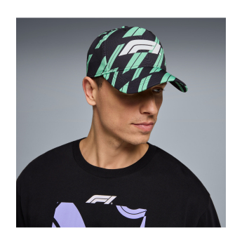Formula 1 баскетболна шапка с козирка Track Graphic green 2026