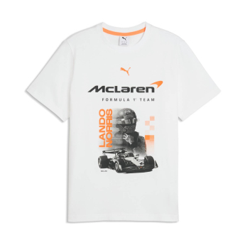 McLaren Honda мъжка тениска Lando Norris white F1 Team 2026