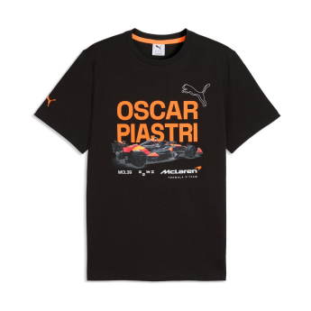McLaren Honda мъжка тениска Oscar Piastri black F1 Team 2026