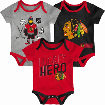 Chicago Blackhawks детско боди 3 pcs Triple Clappers Creeper