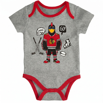 Chicago Blackhawks детско боди 3 pcs Triple Clappers Creeper