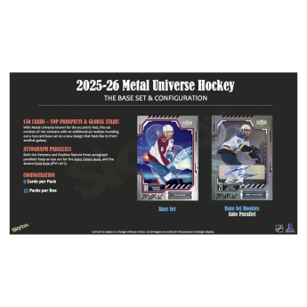 NHL кутии хокей карти NHL 2025-26 Upper Deck Skybox Metal Universe Blaster Box