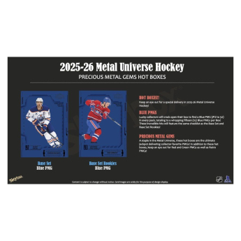 NHL кутии хокей карти NHL 2025-26 Upper Deck Skybox Metal Universe Blaster Box