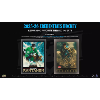 NHL кутии хокей карти NHL 2025-26 Upper Deck Credentials Hobby Box