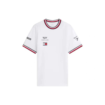 Cadillac F1 мъжка тениска Valtteri Bottas #77 official Teamline Replica white F1 Team 2026