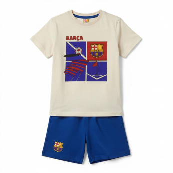 FC Barcelona детска пижама Short beige