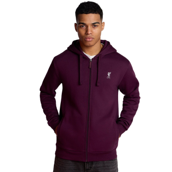 Liverpool FC мъжки суитшърт с качулка Zip Thru cherry