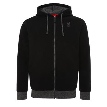 Liverpool FC мъжки суитшърт с качулка zip thru black