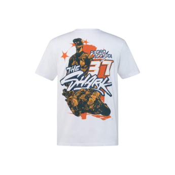Red Bull KTM мъжка тениска Pedro Acosta #37 white The Shark
