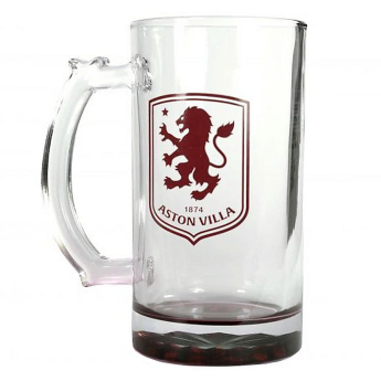 Aston Villa стъклена чаша Stein Glass Tankard