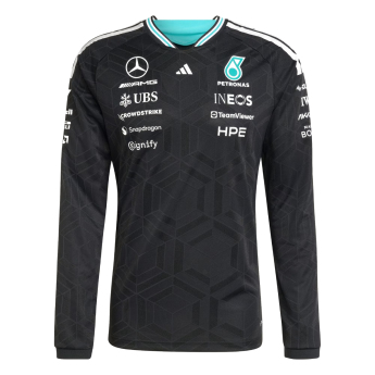 Mercedes AMG Petronas мъжка тениска с дълъг ръкав black official Teamline Replica F1 Team 2026