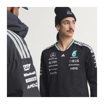 Mercedes AMG Petronas мъжка тениска с дълъг ръкав black official Teamline Replica F1 Team 2026