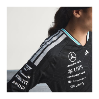 Mercedes AMG Petronas мъжка тениска с дълъг ръкав black official Teamline Replica F1 Team 2026
