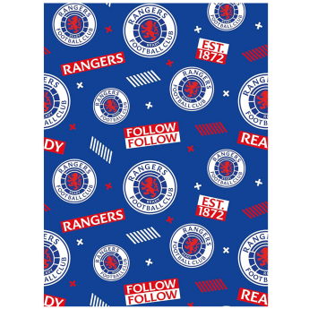 Rangers FC опаковъчна хартия Text Gift Wrap