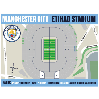 Manchester City картичка за рожден ден Pop-Up Birthday Card