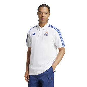 Real Madrid CF мъжка поло тениска DNA white blue