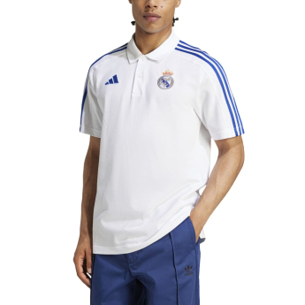 Real Madrid CF мъжка поло тениска DNA white blue