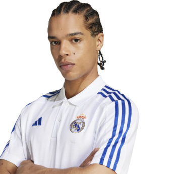 Real Madrid CF мъжка поло тениска DNA white blue