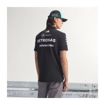 Mercedes AMG Petronas мъжка поло тениска black official Teamline Replica F1 Team 2026