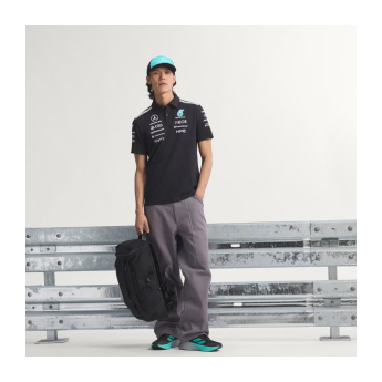 Mercedes AMG Petronas мъжка поло тениска black official Teamline Replica F1 Team 2026