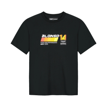 Aston Martin мъжка тениска Fernando Alonso Barcelona black F1 Team 2026