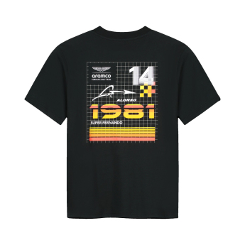 Aston Martin мъжка тениска Fernando Alonso Barcelona black F1 Team 2026