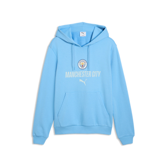 Manchester City мъжки суитшърт с качулка FtblCulture blue